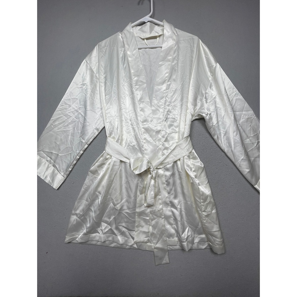 Victoria's Secret Robe Satin White Womens S/M